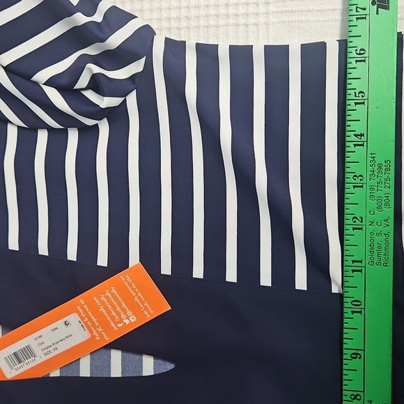 Jude Connally 3/4 Sleeve Timeless Tunic: Navy And White Stripe: Size- XS - Picture 13 of 16